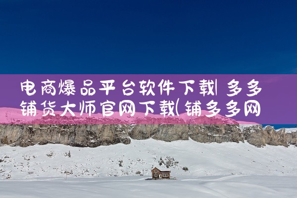 电商爆品平台软件下载